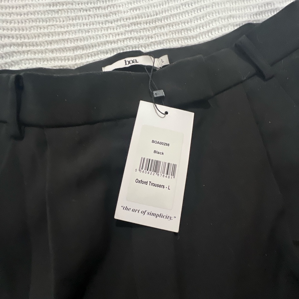 BOA. Black Oxford Women’s Trousers Suit Pants Size L Tall New